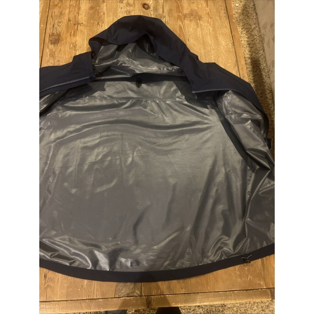Swiss Tech Men’s Navy Blue Hooded Rain Jacket Size 3XL Waterproof EUC - Picture 8 of 13